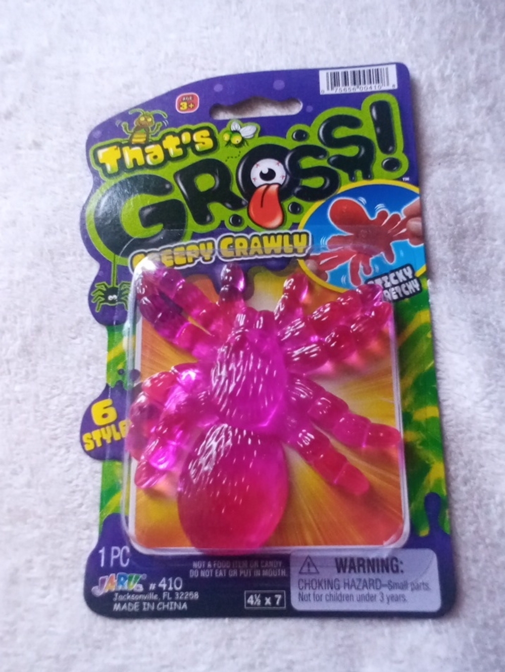 That's Gross! Creepy Crawly Sticky Pink Spider